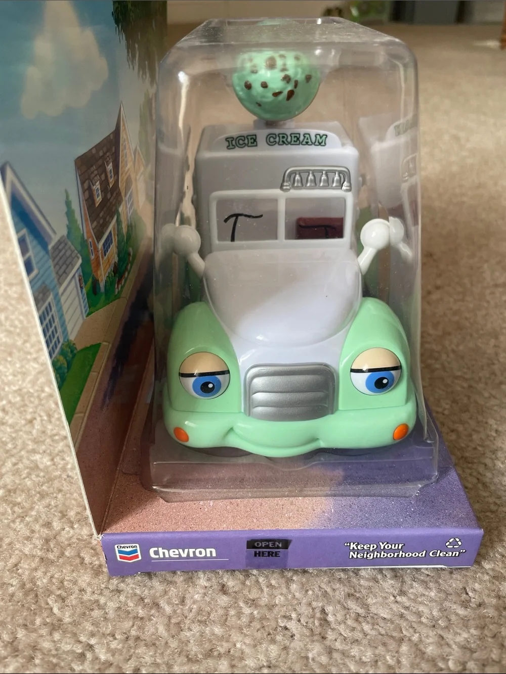 Chevron Chandler Chip Ice Cream Truck - Mint Green & White
